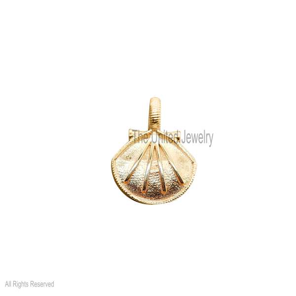 925 Sterling Silver Handmade Sea Shell Charm Pendant Jewelry