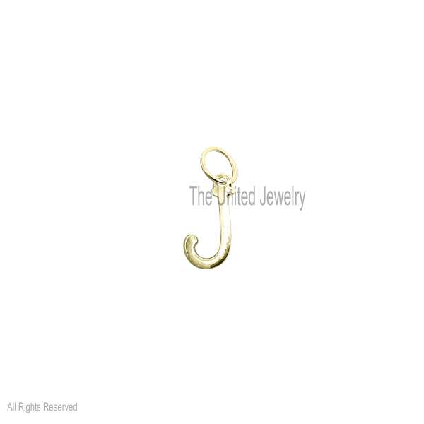 Handmade 925 Sterling Silver Initial J Letter/ Alphabet Charm Pendant Jewelry