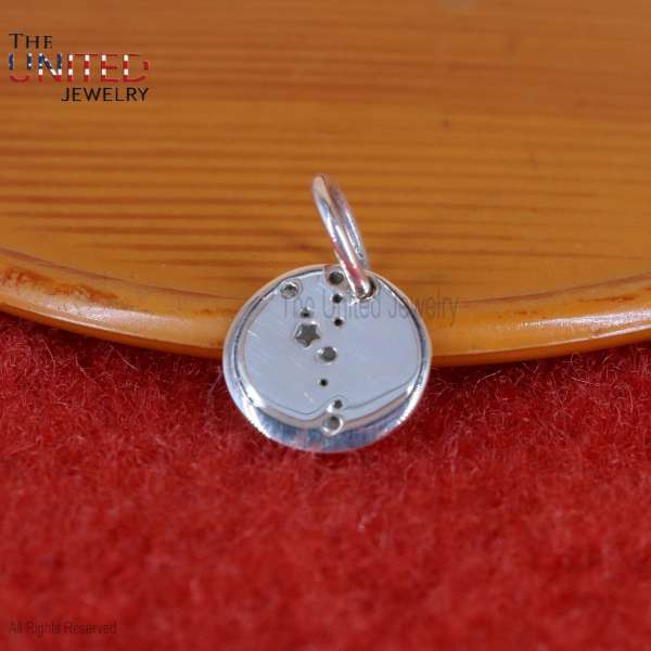 925 Sterling Silver Handmade Zodiac Charm Pendant Jewelry