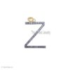 925 Silver Z Letter Pendant, Diamond Initial Charm, Gold Plated Jewelry