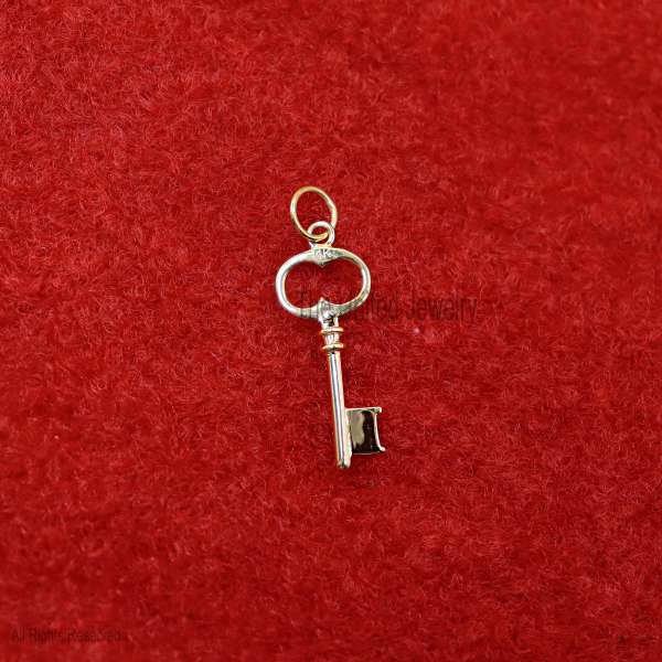 925 Silver Key Pendant, Vintage Key Charm, Gold Plated Minimal Jewelry925 Silver Key Pendant, Vintage Key Charm, Gold Plated Minimal Jewelry