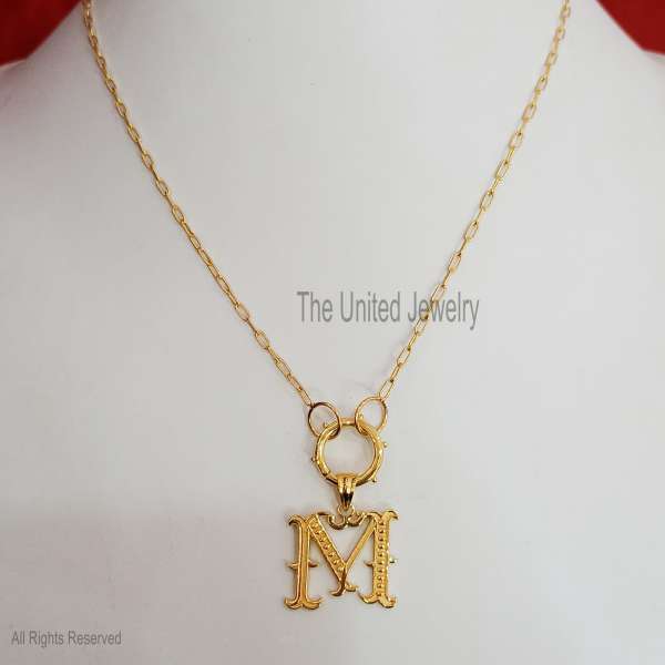 925 sterling silver, gold initial pendant, letter M necklace, Victorian style jewelry, monogram pendant, gold plated silver, personalized necklace, vintage initial charm, letter M charm, gold vermeil jewelry, custom initial gift, antique style pendant, bold initial necklace, jewelry for her, handcrafted silver pendant