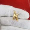 Minimalist 925 Sterling Silver Gold Plated Initial "K" Pendant