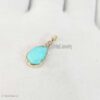 " Turquoise Teardrop Pendant in 925 Sterling Silver"