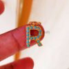 925 Sterling Silver Pave Diamond & Ruby Buddha Head Spiritual Pendant