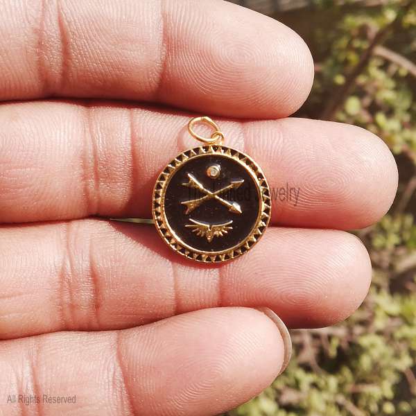 925 Silver Celestial Medallion Charm