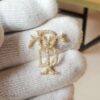 925 Sterling Silver Gold Plated Custom BT Interlocked Monogram Initial Pendant