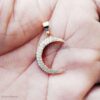 Dainty Crescent Moon Pendant - 925 Sterling Silver Gold Plated