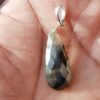 Faceted Labradorite Teardrop Pendant - 925 Sterling Silver Artisan Charm