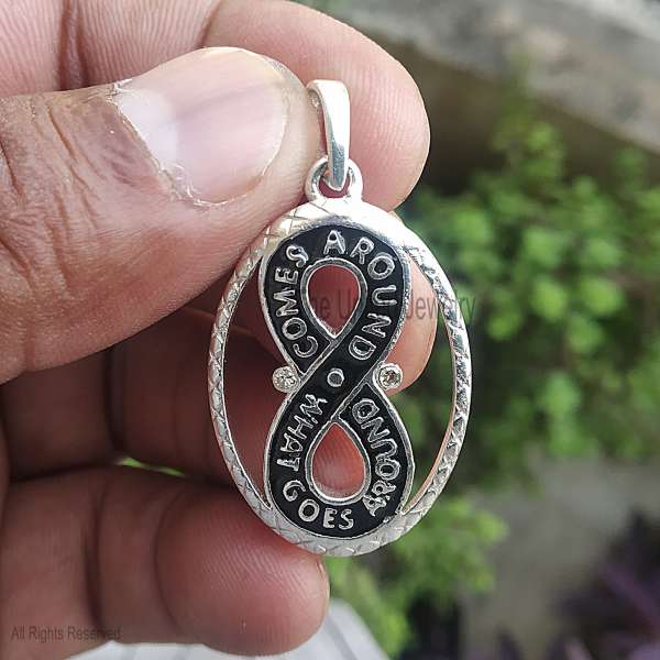 Karma Infinity Pendant in 925 Sterling Silver