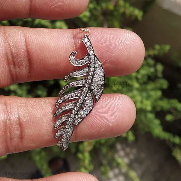 925 Sterling Silver Pavé Winged Heart Pendant