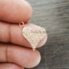 925 Sterling Silver Pavé Diamond Heart Pendant