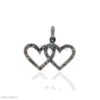 925 Sterling Silver Diamond Pavé Open Heart Pendant