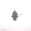 Sterling Silver Pavé Hamsa Hand Pendant