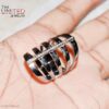 Modern Multi-Band 925 Sterling Silver Cage Ring