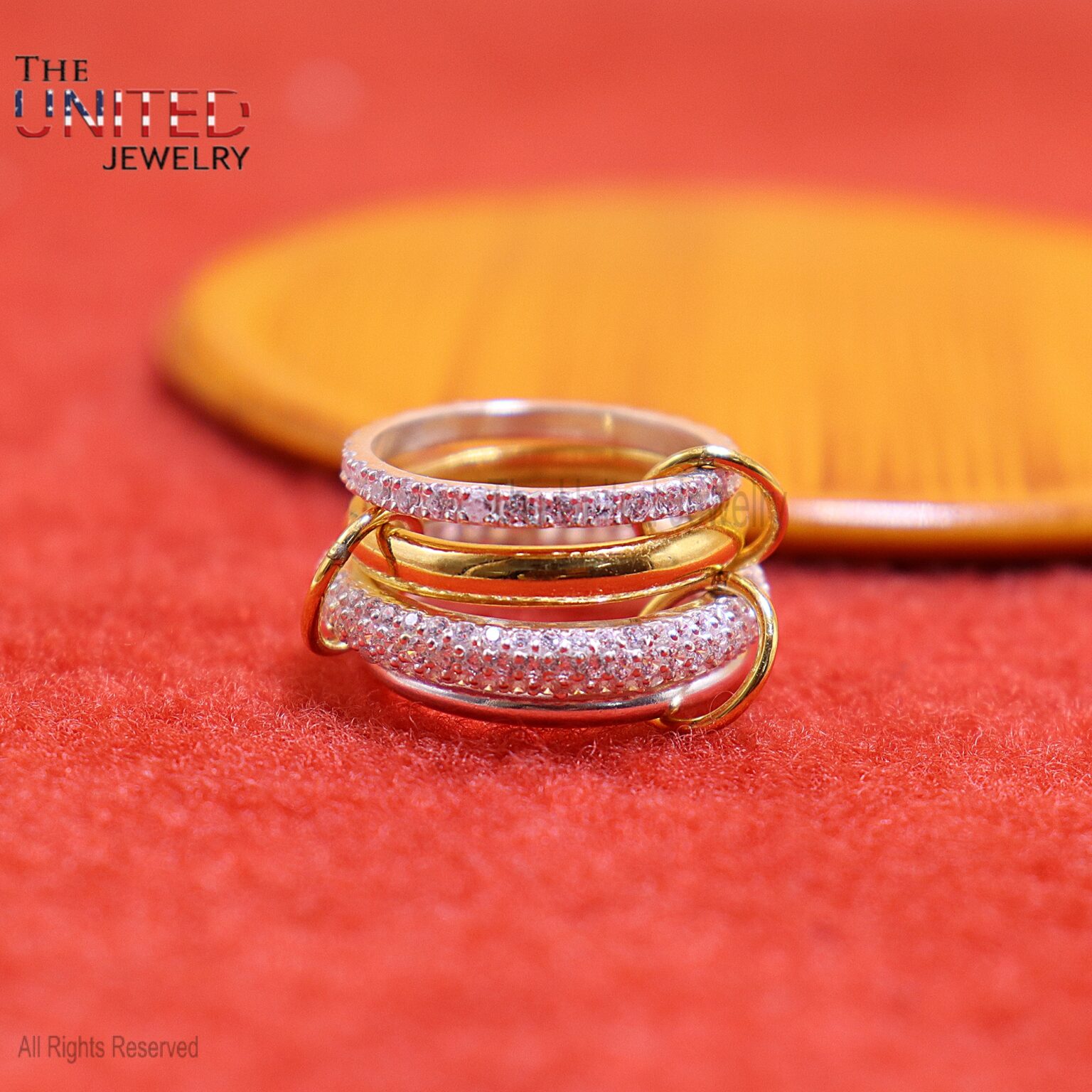 Interlocked Multi-Band 925 Sterling Silver Ring