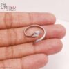 925 Sterling Silver Minimalist Snake Bypass Ring