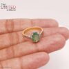 925 Sterling Silver Oval Emerald Halo Ring