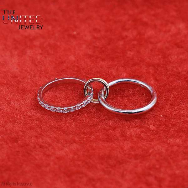 925 Sterling Silver Interlocking Double Band Pendant925 Sterling Silver Interlocking Double Band Pendant