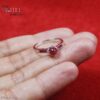 Natural Pink Coral 925 Sterling Silver Ring | Large Marquise Cabochon Statement Band