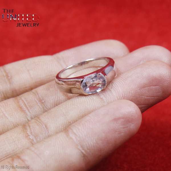 Brilliant Moissanite 925 Sterling Silver Ring | Oval-Cut Solitaire Signet Band