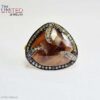 Artisan Trillion-Cut Smoky Quartz 925 Sterling Silver Statement Ring