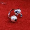 925 Sterling Silver Mushroom & Evil Eye Ring