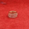 925 Sterling Silver Interlocking Three-Band Eternity Ring