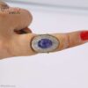 Cerulean Blue Tanzanite 925 Sterling Silver Statement Cocktail Ring