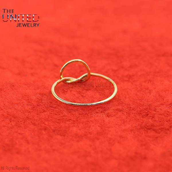 Minimalist Love Knot 925 Sterling Silver Daily Wear Ring