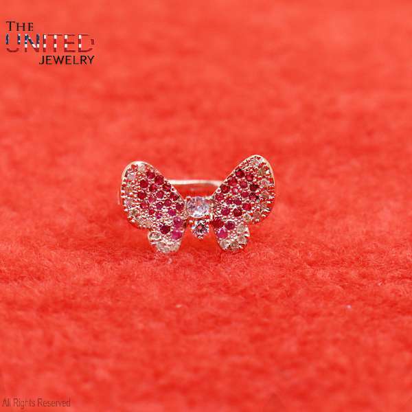 Butterfly Sparkle 925 Sterling Silver Statement Ring