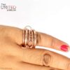 Rose Gold Interlocking 925 Sterling Silver Multi-Band Statement Ring