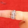 Triple Band Interlocking 925 Sterling Silver Linked Ring
