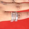 Multi-Band Interlocking 925 Sterling Silver Statement Rolling Ring