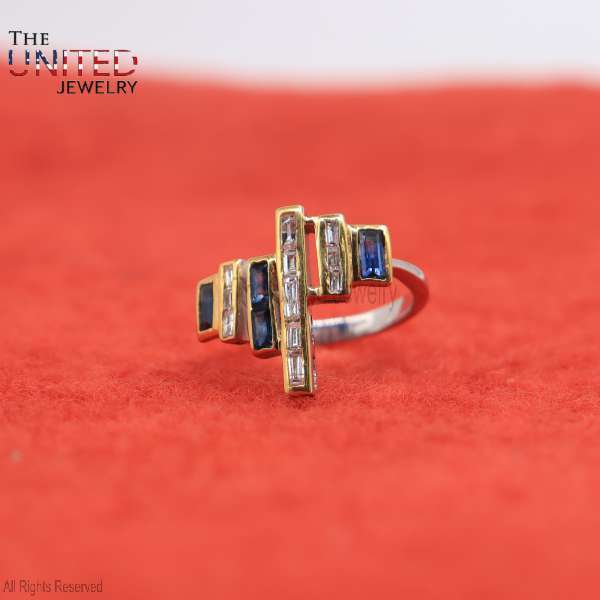 925 Sterling Silver Geometric Multi-Bar Ring