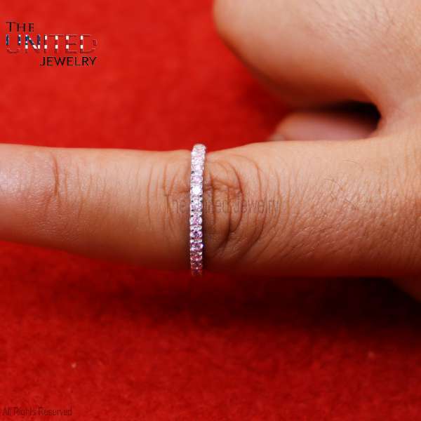 925 Sterling Silver CZ Eternity Band