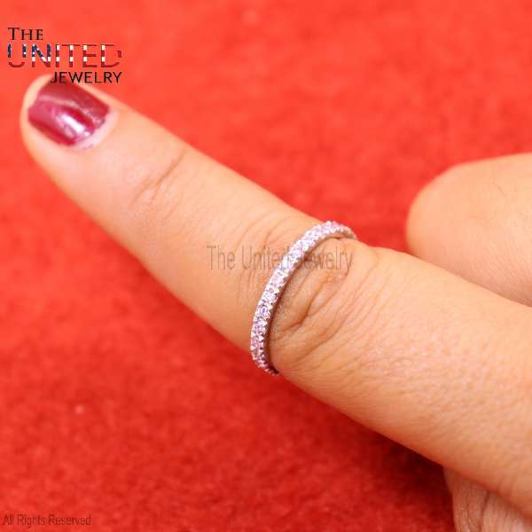 925 Sterling Silver CZ Eternity Band