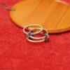 925 Sterling Silver Linked 3-Band Galaxy Ring with Pavé Connectors