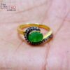 Natural Emerald Bypass Ring in 925 Sterling Silver