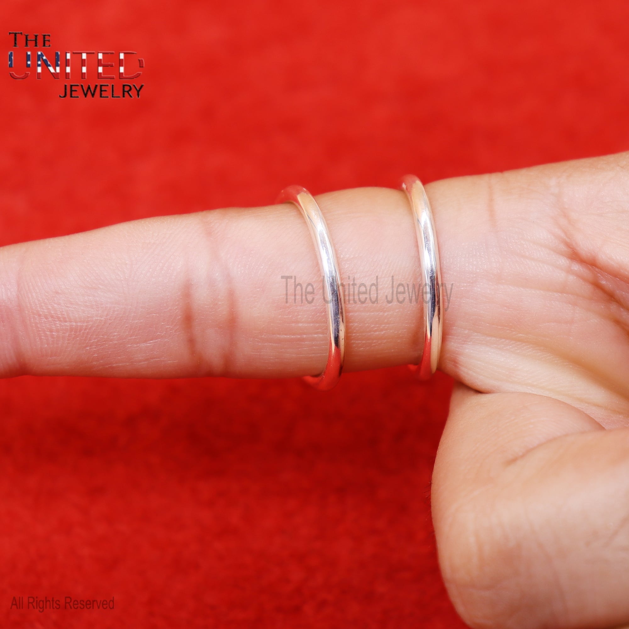 Modern Double Band 925 Sterling Silver Ring | Two-Tone Statement Wide H-Ring | Minimalist Geometric Jewelry