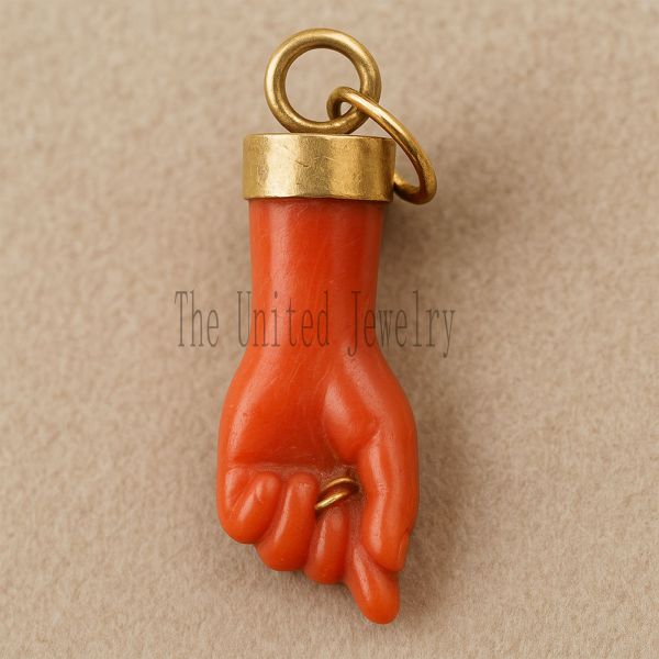 Sterling Silver Figa Hand Charm: Good Luck Protection Amulet