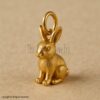 Sterling Silver Bunny Charm: 3D Rabbit Pendant, Easter Jewelry