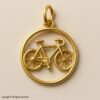 925 Silver Bicycle Pendant - Minimalist Cyclist Necklace