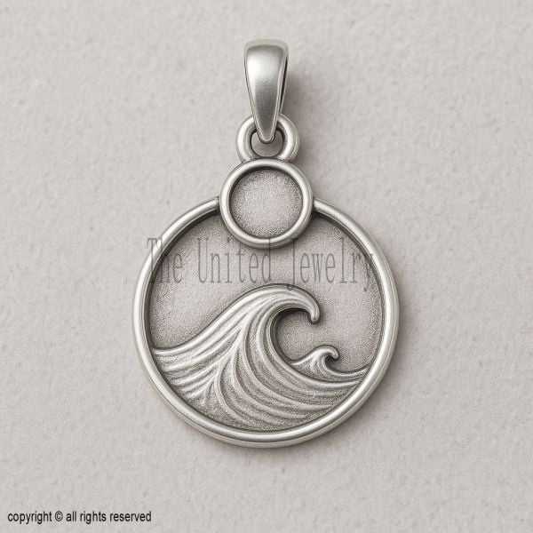 925 Sterling Silver Blank Bezel Pendant, DIY Charm Setting