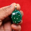 925 Sterling Silver Malachite Pendant, Star Moon Celestial Necklace Charm, Oval Green Stone Pendant