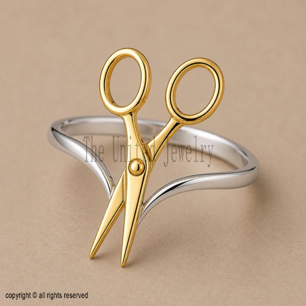 925 Sterling Silver Scissors Ring – Hair Stylist Jewelry, Barber Ring, Cosmetology Gift