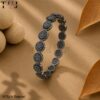 925 Sterling Silver Black Diamond Disc Link Tennis Bracelet