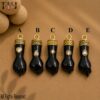 Sterling Silver Black Onyx Figa Hand Pendant, Italian Lucky Charm, Gold Protection Talisman