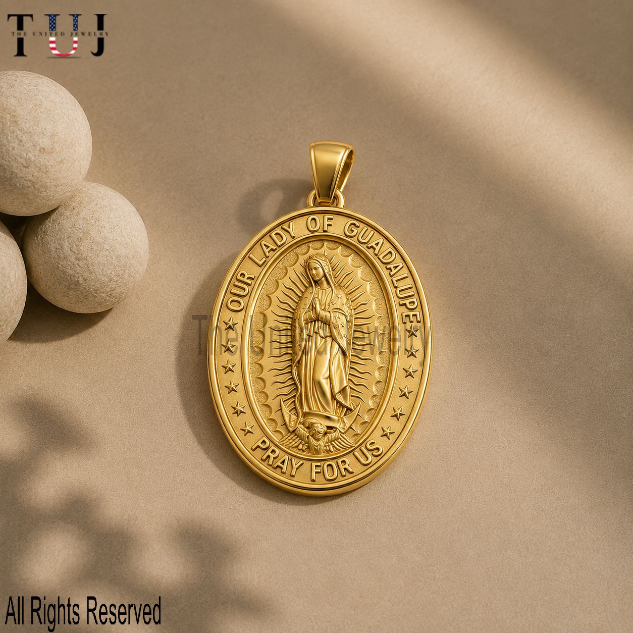 925 Sterling Silver Our Lady of Guadalupe Pendant | Virgin Mary Necklace | Catholic Religious Medal Pendant