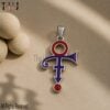 925 Sterling Silver Love Symbol Enamel Pendant | Gold Plated Music Inspired Charm